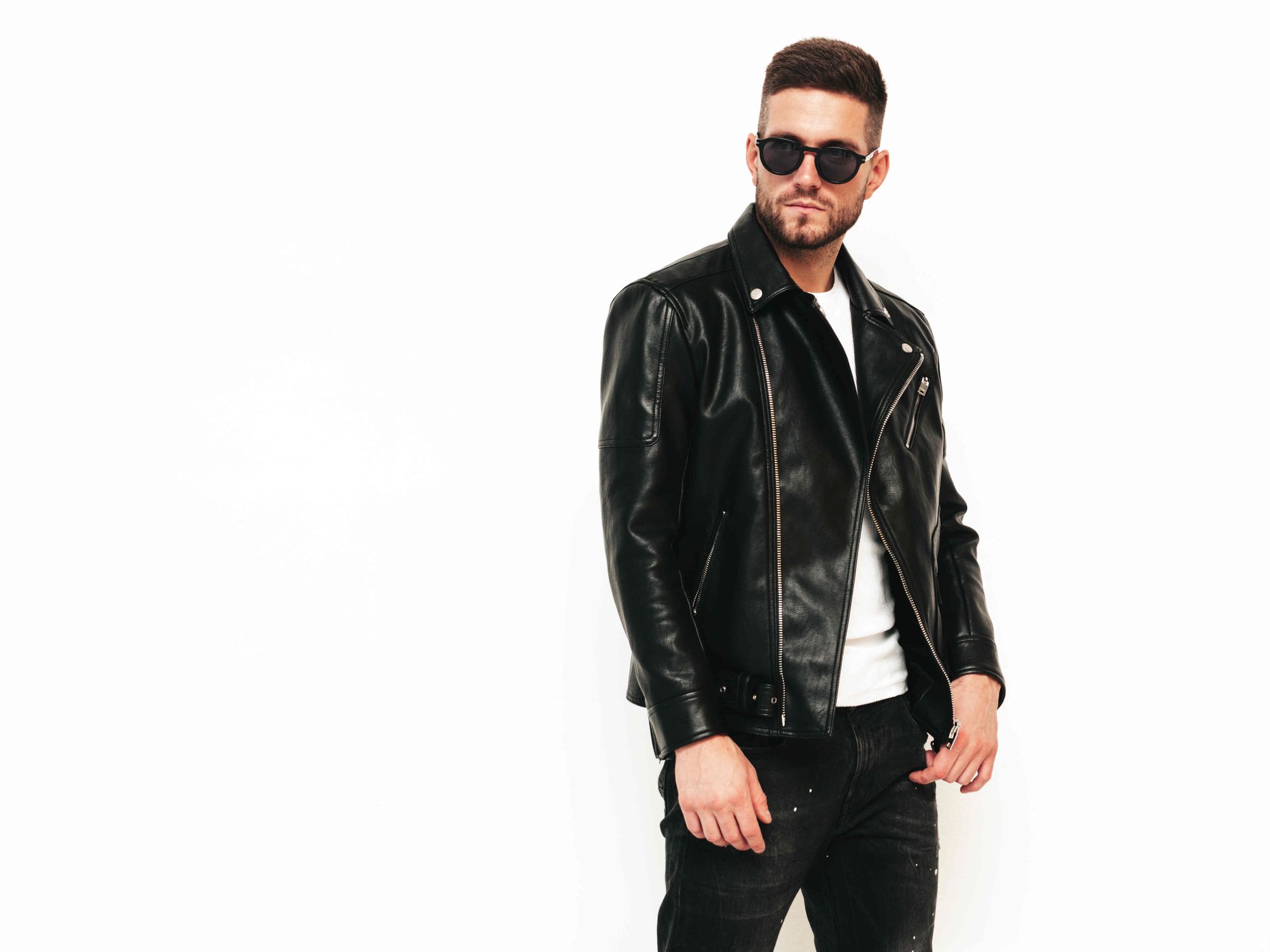 mens leather jacket